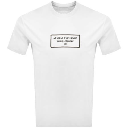 Armani Exchange Slim Crew Neck Logo T Shirt White | Mainline